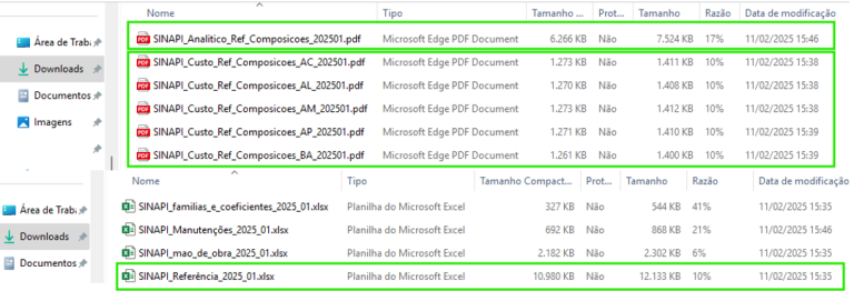 Baixar tabela SINAPI - Passo a passo