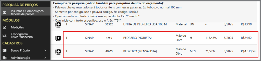 valor da mão de obra de pedreiro