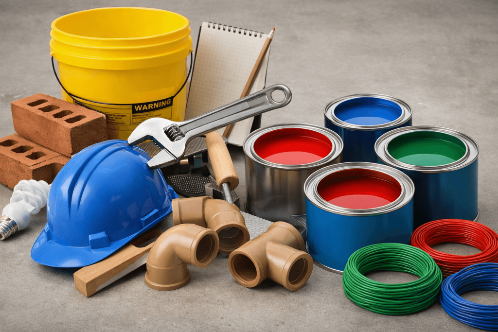 Insumos na construção civil